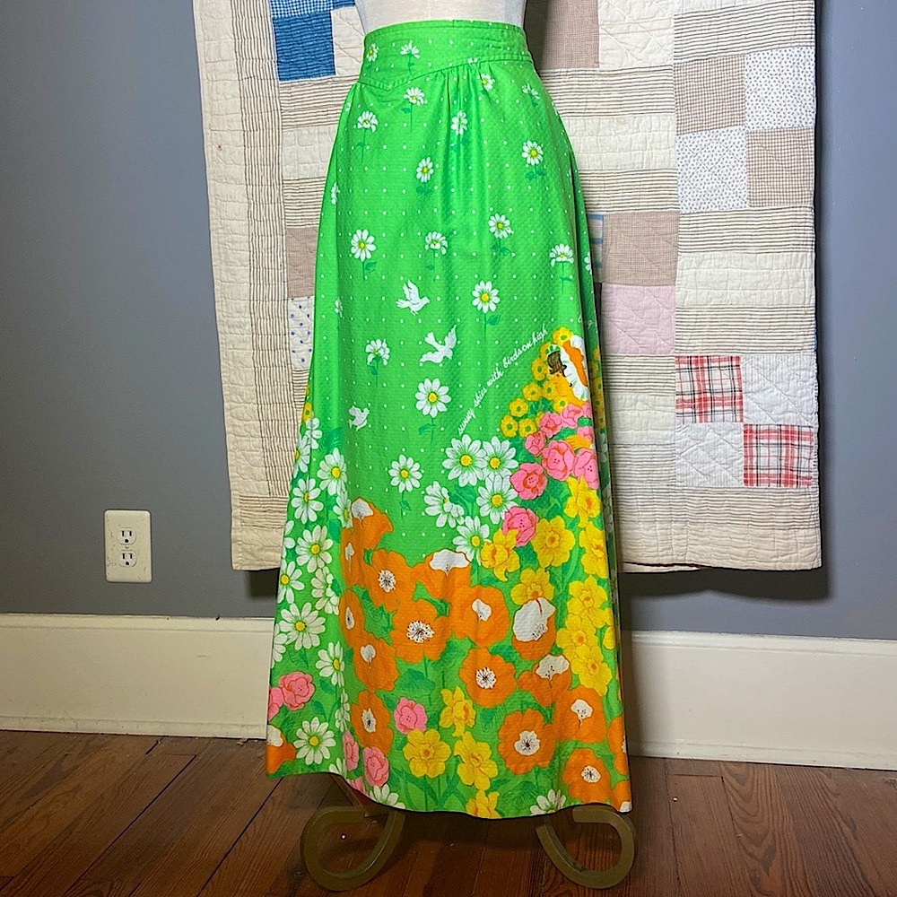 1970s Garden Maiden Maxi Skirt
